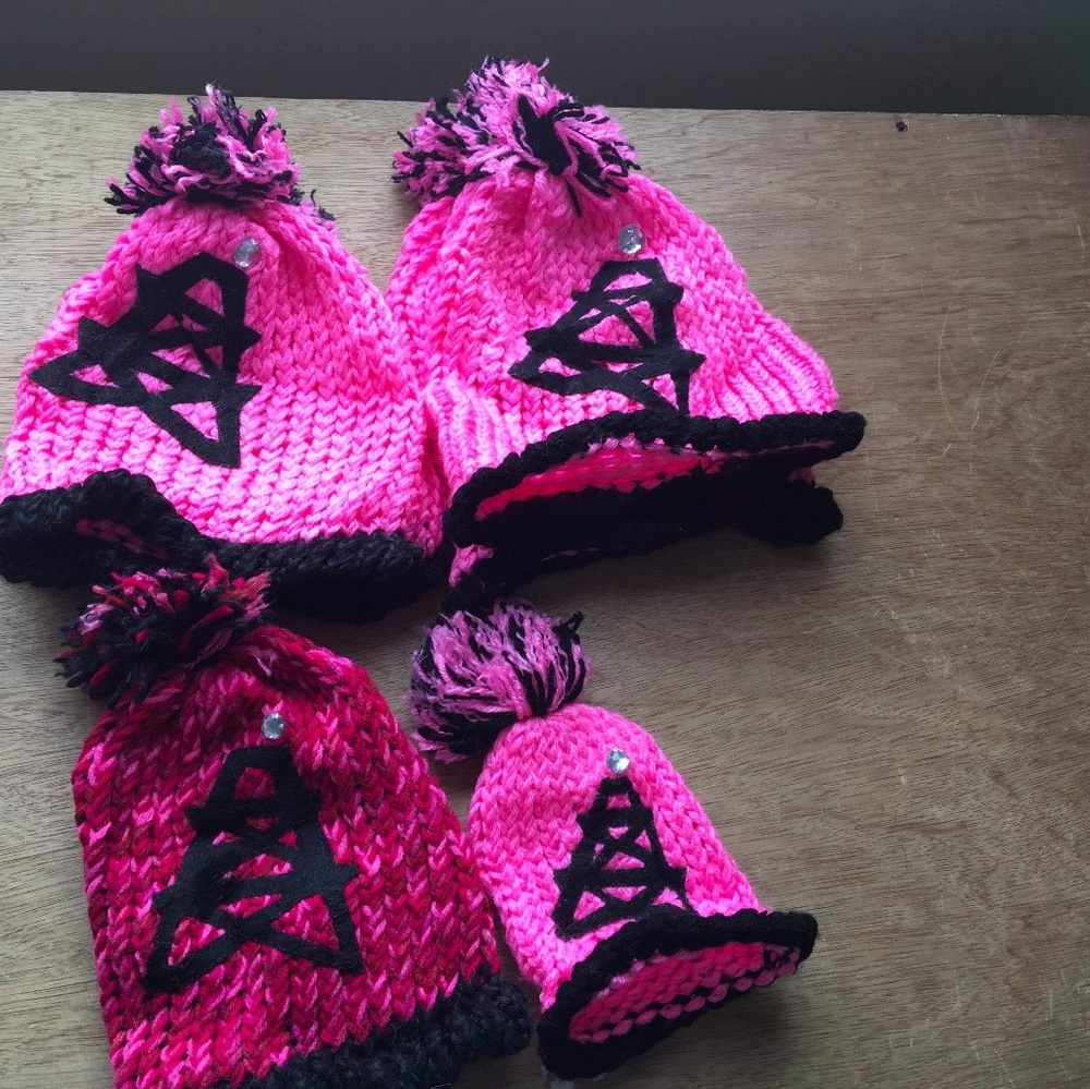 Crochet oil rig hats